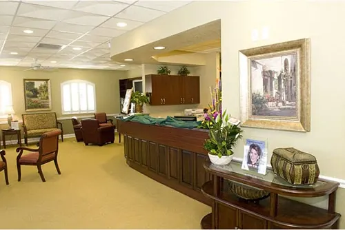 The reception desk at Tampa Dental.